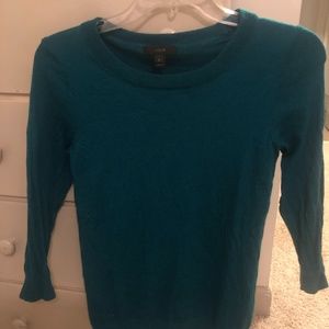 J. Crew Emerald Green Marino Wool Sweater Size S